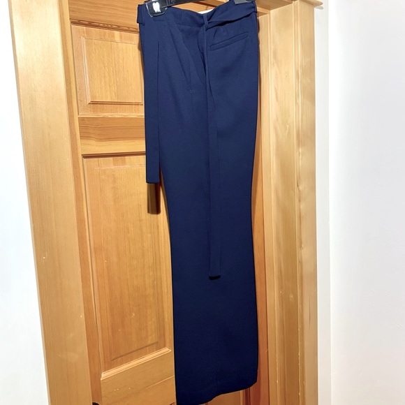 🔥NWOT🔥 Banana Republic Navy Dress Pants w/Removable belt - Fully lined - Sz 4 - Picture 2 of 12